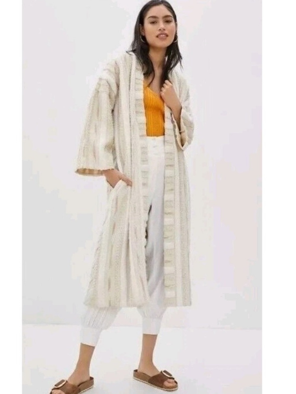 NWT Anthropologie size XS Ollari duster coat in cream